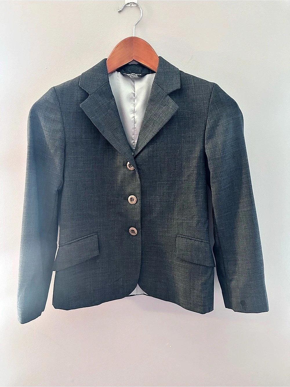 Grand Prix Extreme Stretch Show Coat Gray Fitted Equestrian Blazer